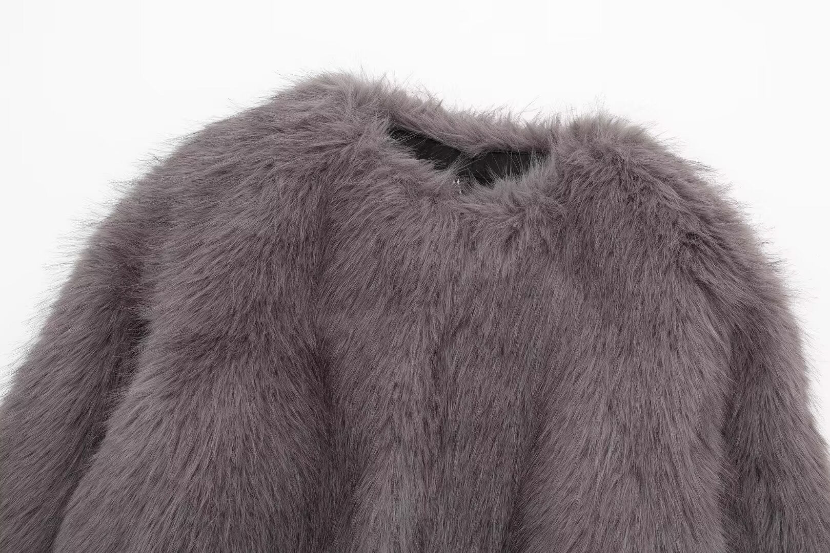 Faux Fur Cropped Coat