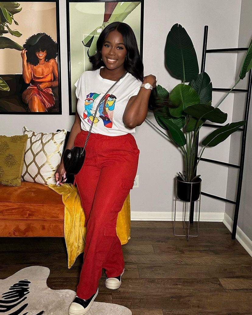 Vibrant Color Cargo Pants
