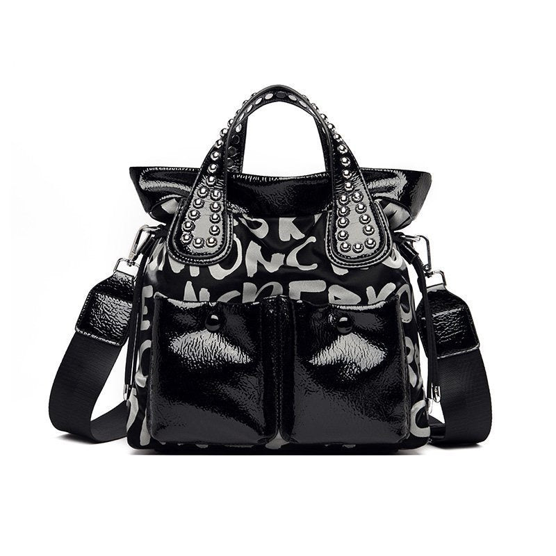 Claudia Faux Lettered Tote Bag