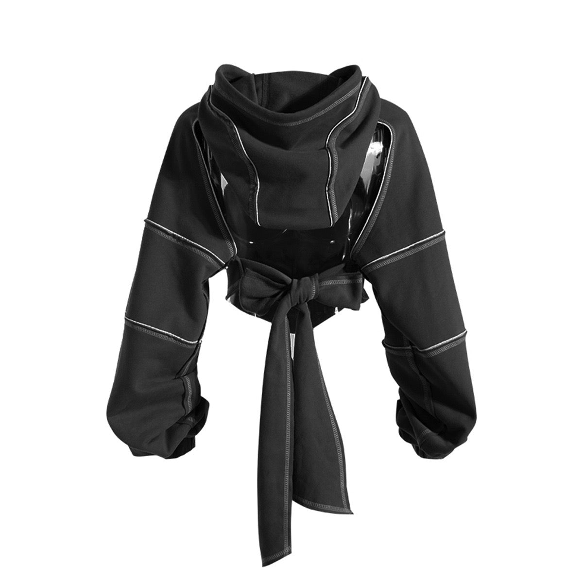 Edgy Chic Cut-Out Hoodie