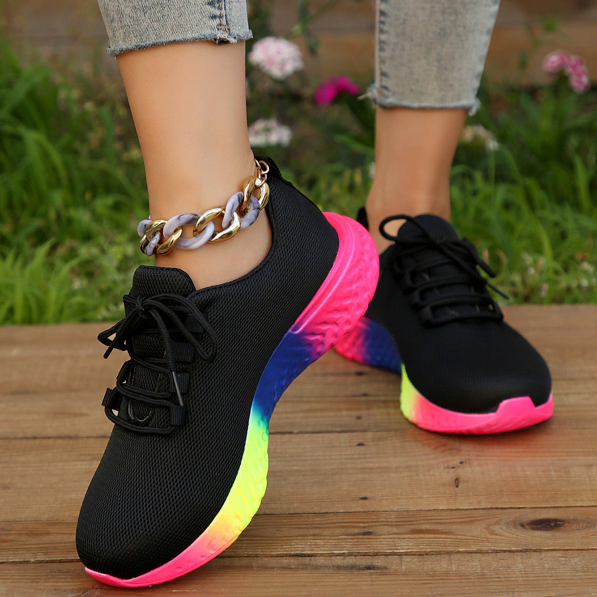 Multi Color Sole Sneaker