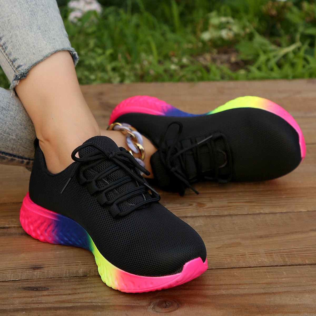 Multi Color Sole Sneaker