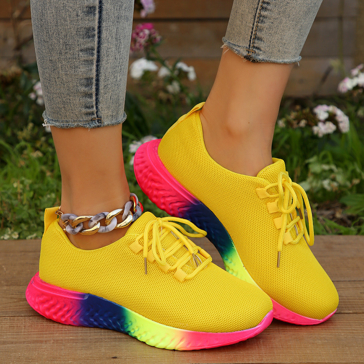 Multi Color Sole Sneaker