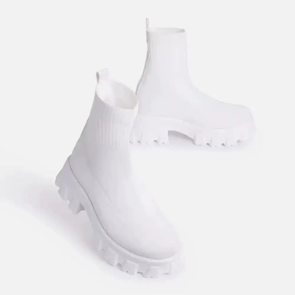 Chunky Knit Sock Boots – Ultra-Comfortable and Trendy Platform Design