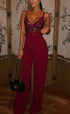 Casual Simple High Waist Wide Leg Pants With Belt.