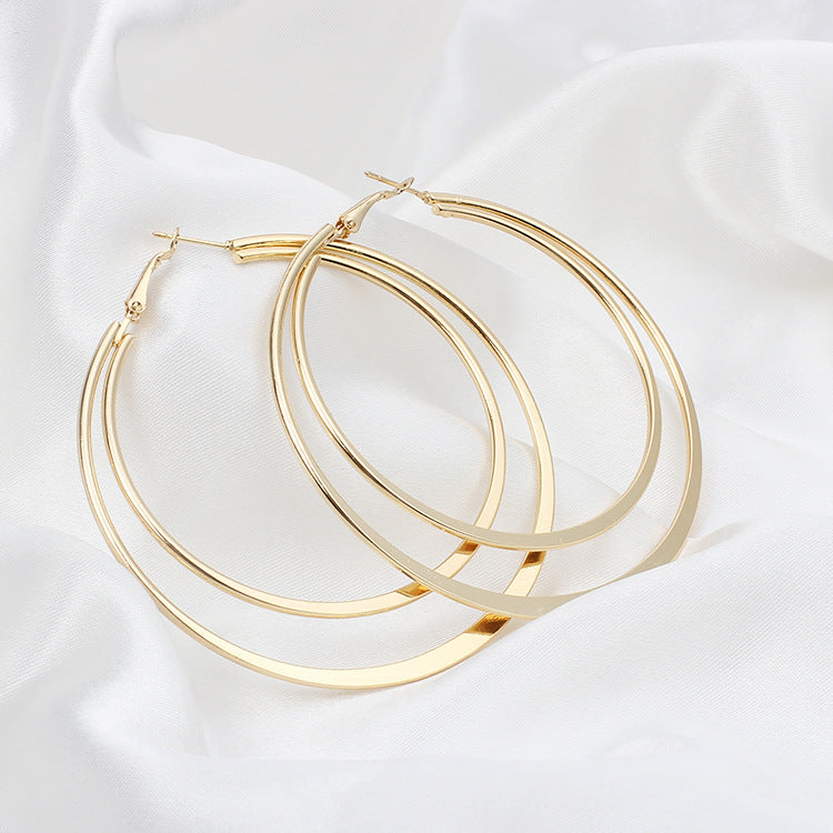 Over sized Double Ring Hoops