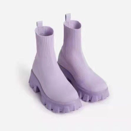 Chunky Knit Sock Boots – Ultra-Comfortable and Trendy Platform Design